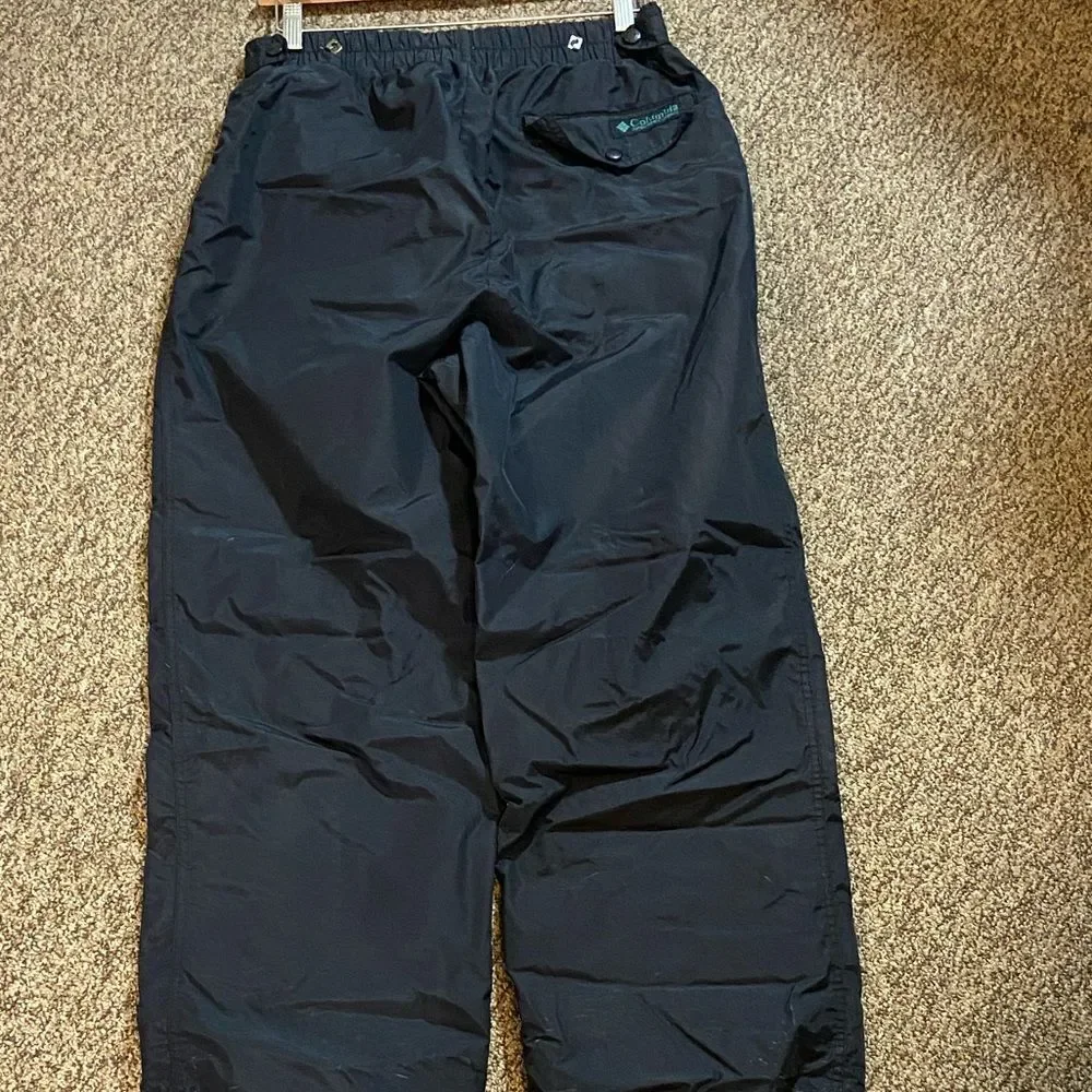 Columbia Sportswear Company Black Snow Pants with Elastic Cuffs Men’s Size L